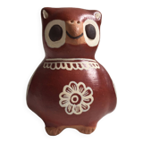 Ceramic Sculpture Figurine Whistle Call Owl Tawny Owl Nazca Chimu..