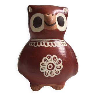 Ceramic Sculpture Figurine Whistle Call Owl Tawny Owl Nazca Chimu..