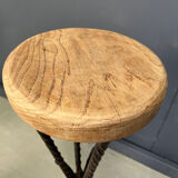 Vintage French wrought iron bar stools, 1960s - set of 3