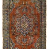 Turkish Anatolian Handmade Vintage Rug 274 cm x 180 cm
