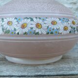 Art Deco vase in frosted glass with daisy frieze pattern