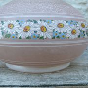 Art Deco vase in frosted glass with daisy frieze pattern