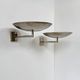 Pair of vintage wall lights, chrome metal, France, 1970.