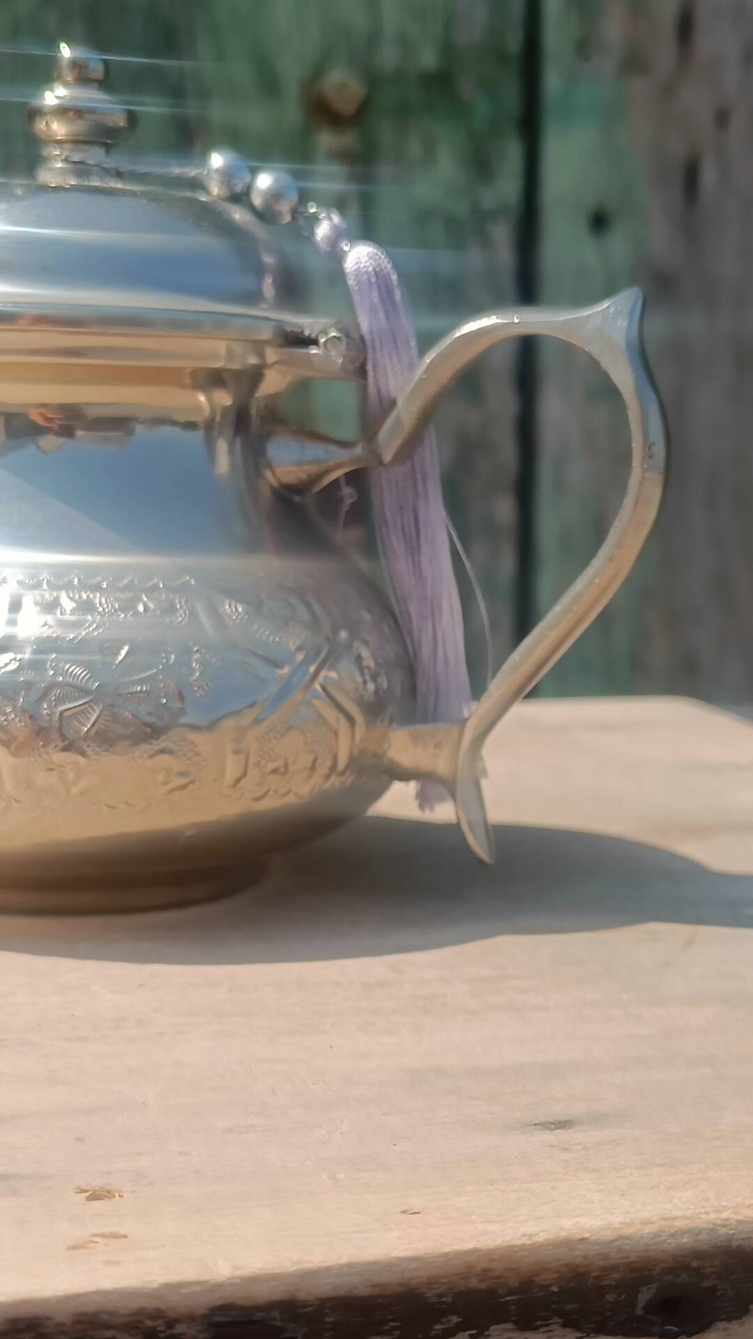 Vintage Moroccan teapot in silver-plated metal – Marouan
