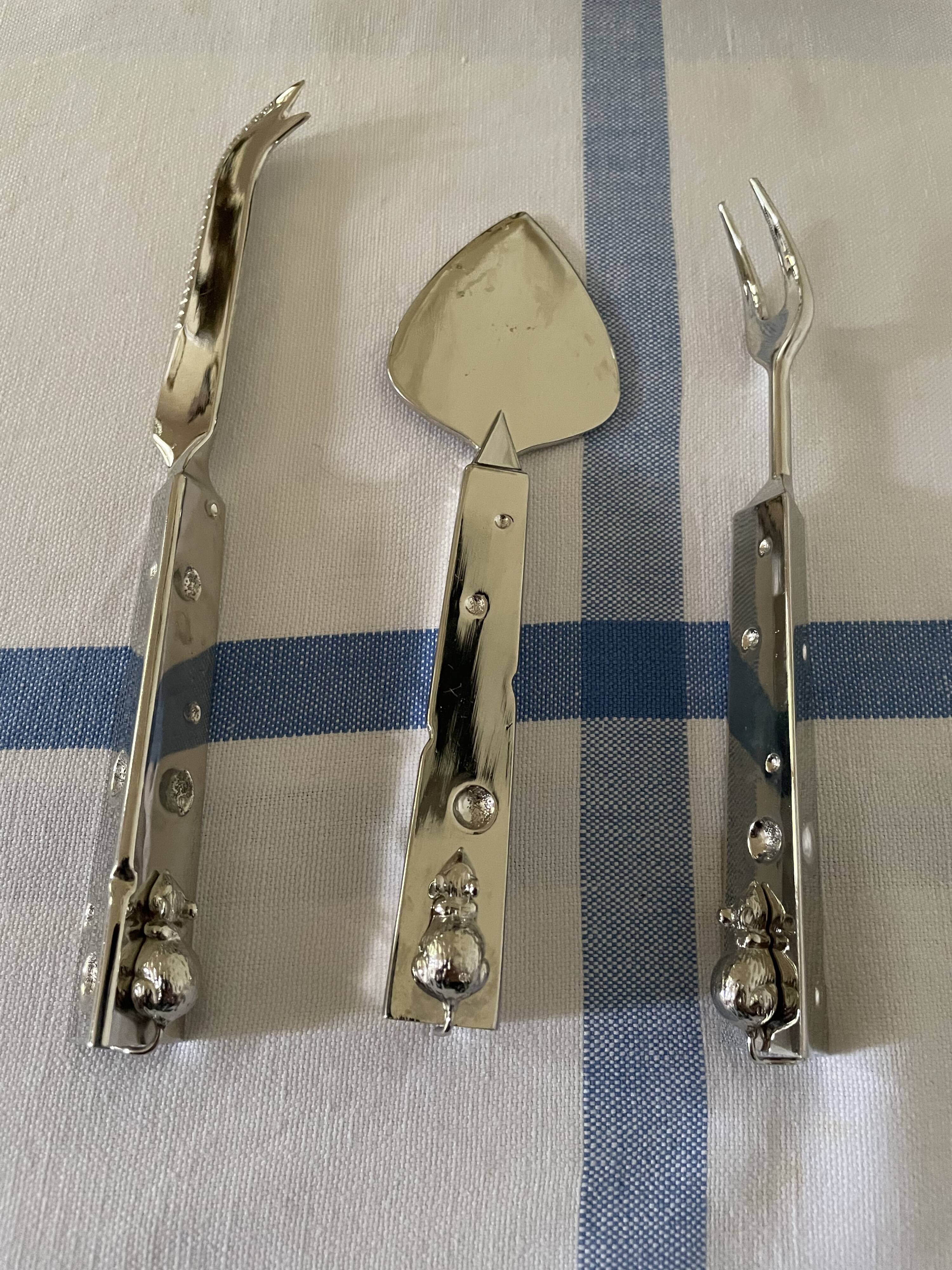 3 cutlery cheese service mouse sleeves
