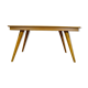 Table feet compass in vintage blond oak 1960
