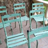 Set of 8 Art Prog metal garden chairs