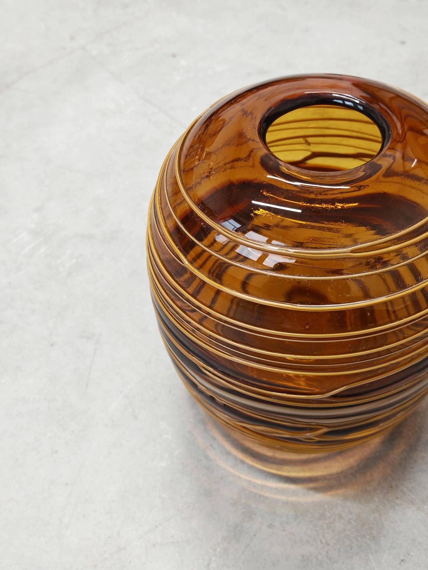 Mid-Century Murano vase in glass by Fulvio Bianconi for Venini