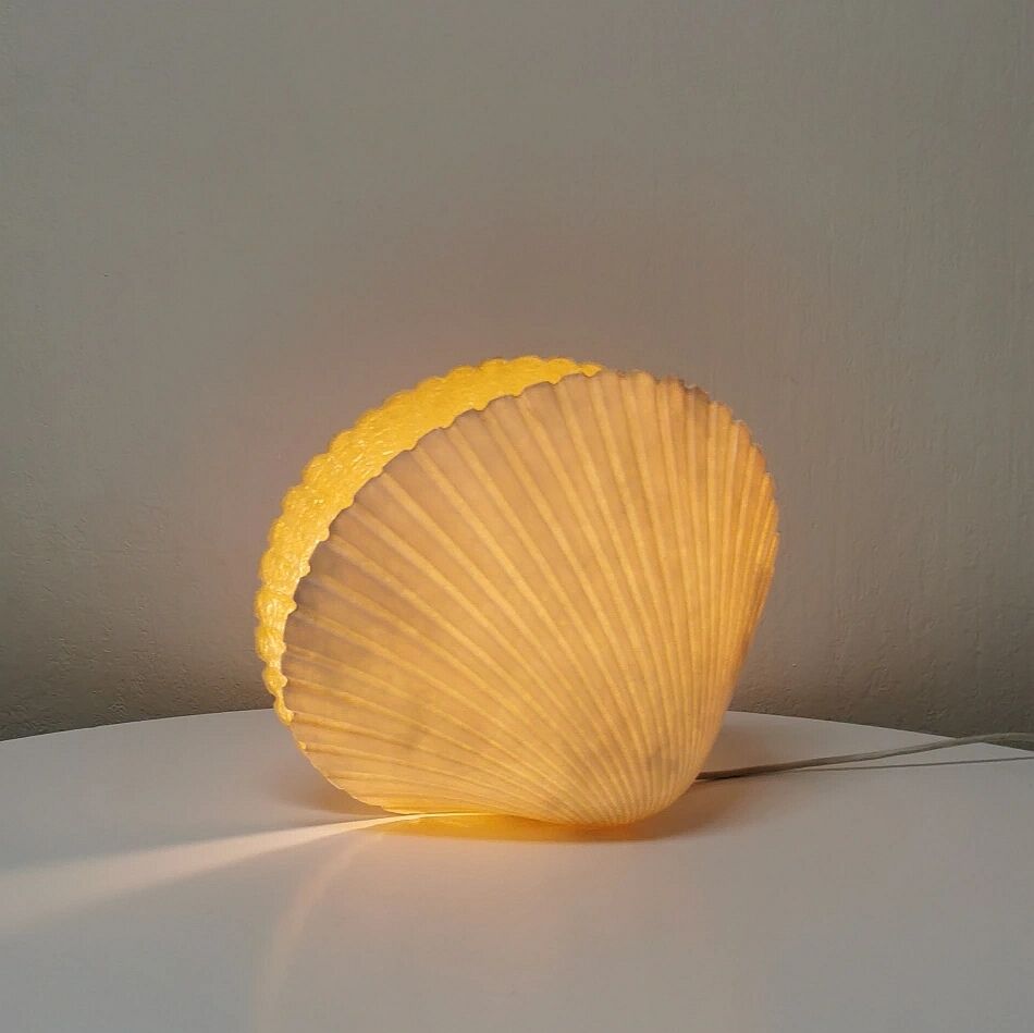 Shell lamp by Michèle Mahé, Diffusion Disderot, Roche Bobois distribution 1970