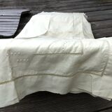 Cloth 2 places nine MB sunflowers lozenges mestizo beige