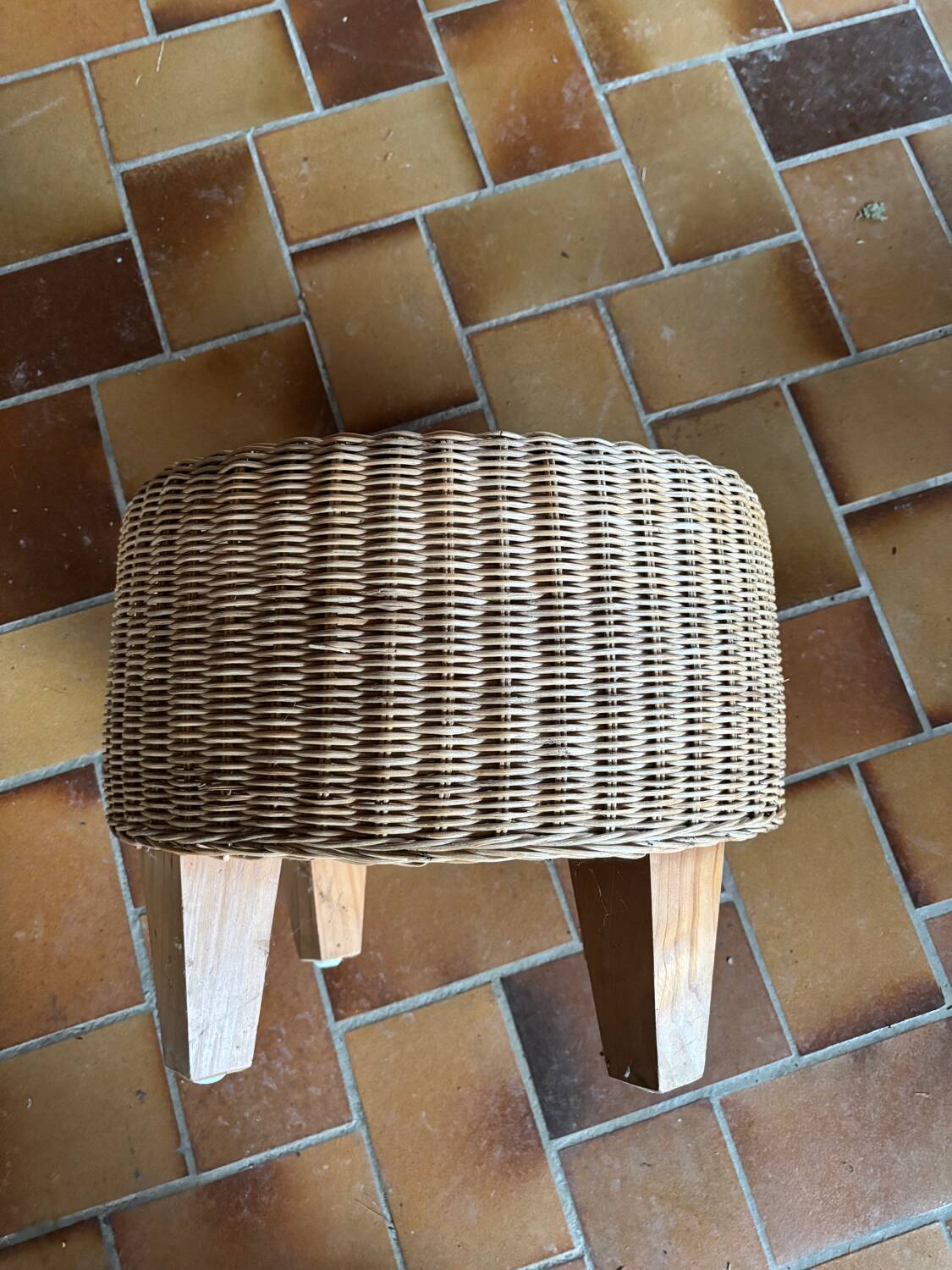 Tabouret Dalby IKEA en rotin