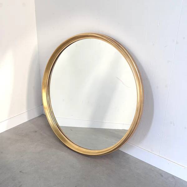 Large round vintage mirror, 1960s