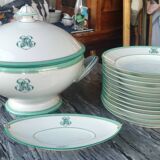 Ancien Service Vaisselle Porcelaine De Paris/monogramme R