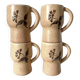 Mugs en grès fleuries années 70