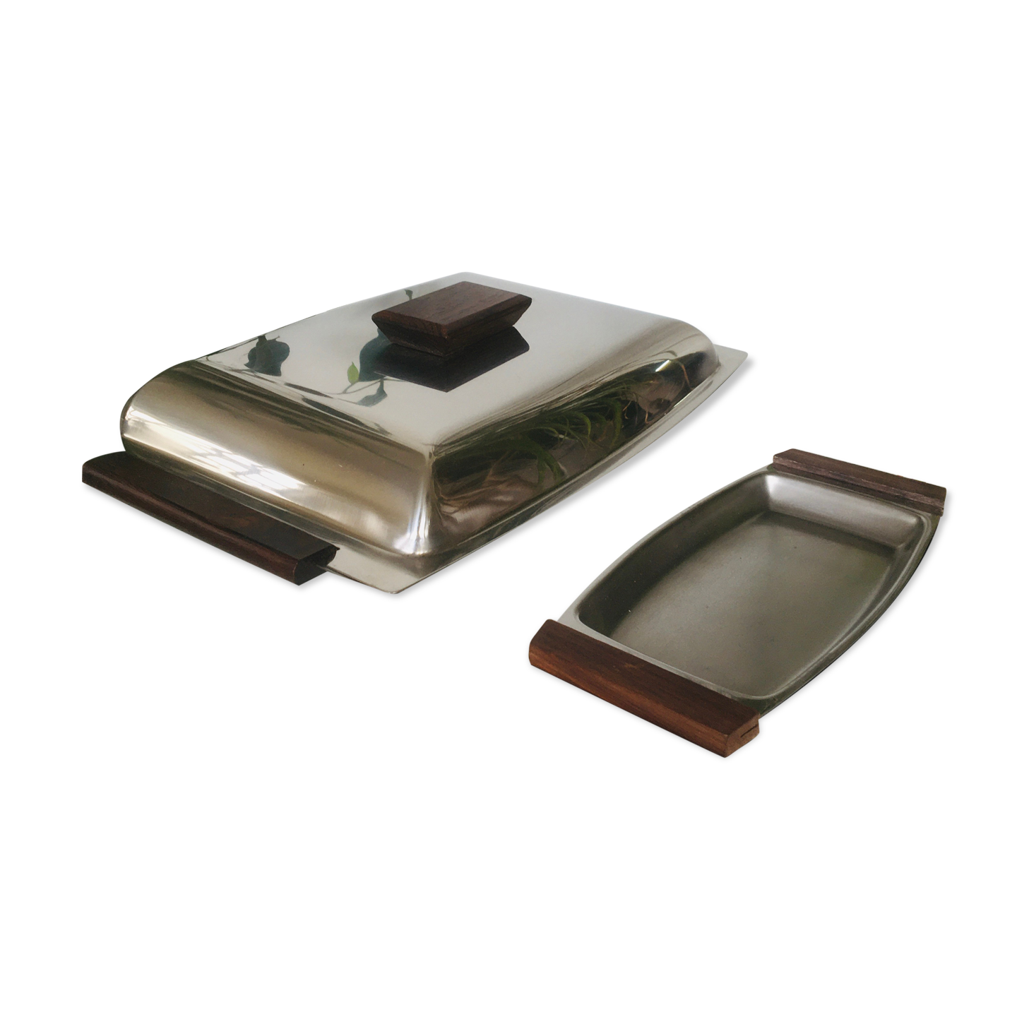 Lundtofte Denmark service set in stainless steel and rosewood