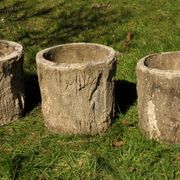3 jardinières "troncs", années 60
