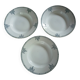 3 antique deep plates in ironstone