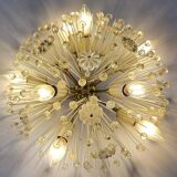 Important flush mount lamp from the middle of the last century Emil Stejnar for Rupert Nikoll. Austria, 1960s