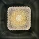 Vintage square globe wall or ceiling light in moulded glass