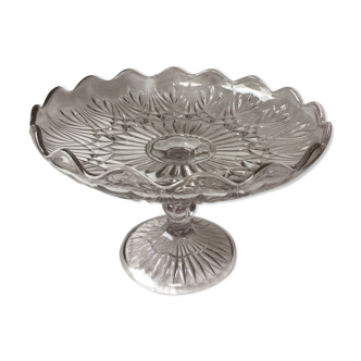 Molded glass pedestal