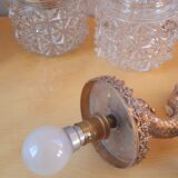Pair of dolphin brass sconces