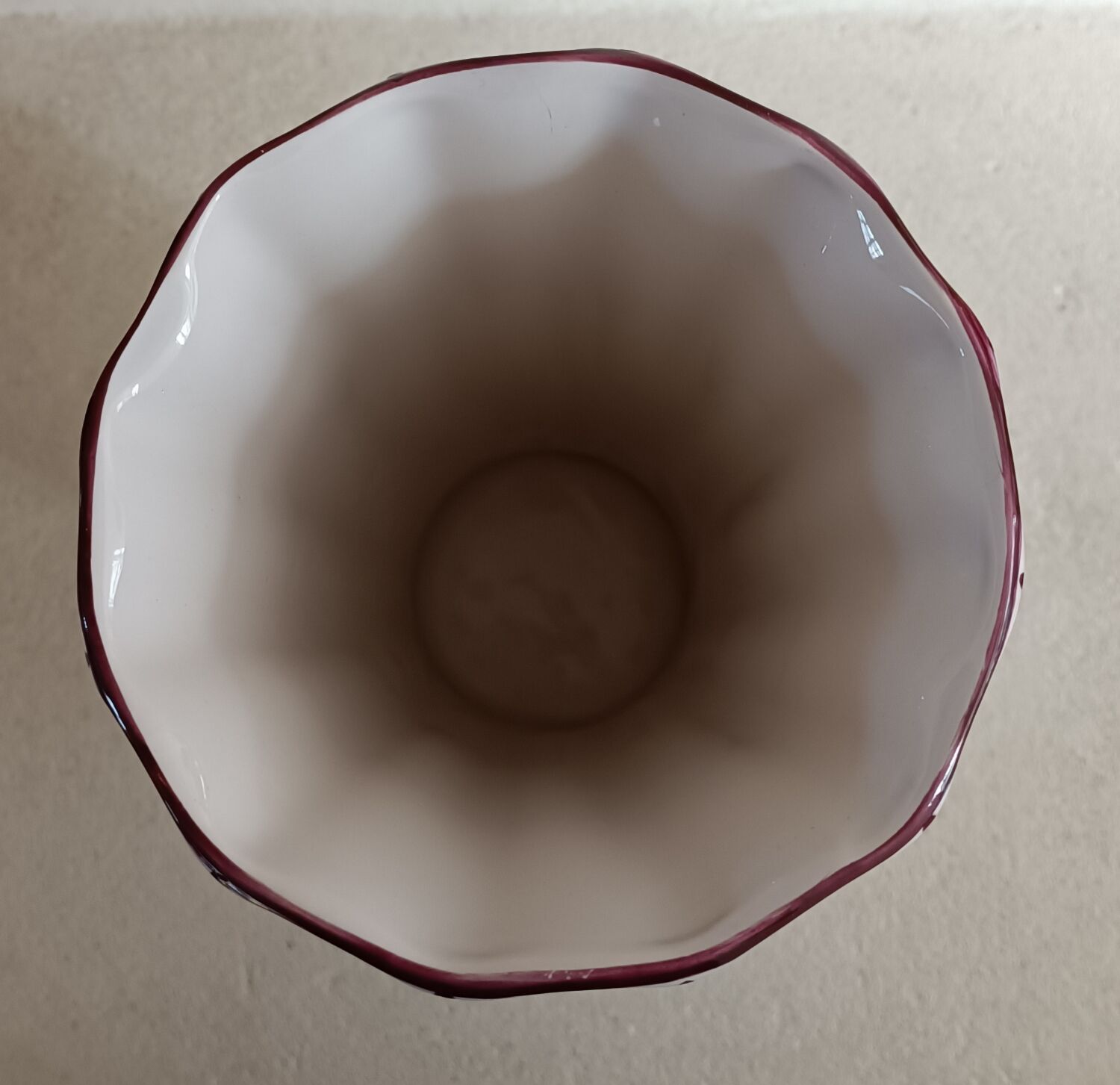 Vase en faïence de Lunéville décor Réverbère