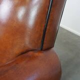 Very beautiful design armchair made of top-quality sheepskin leather
