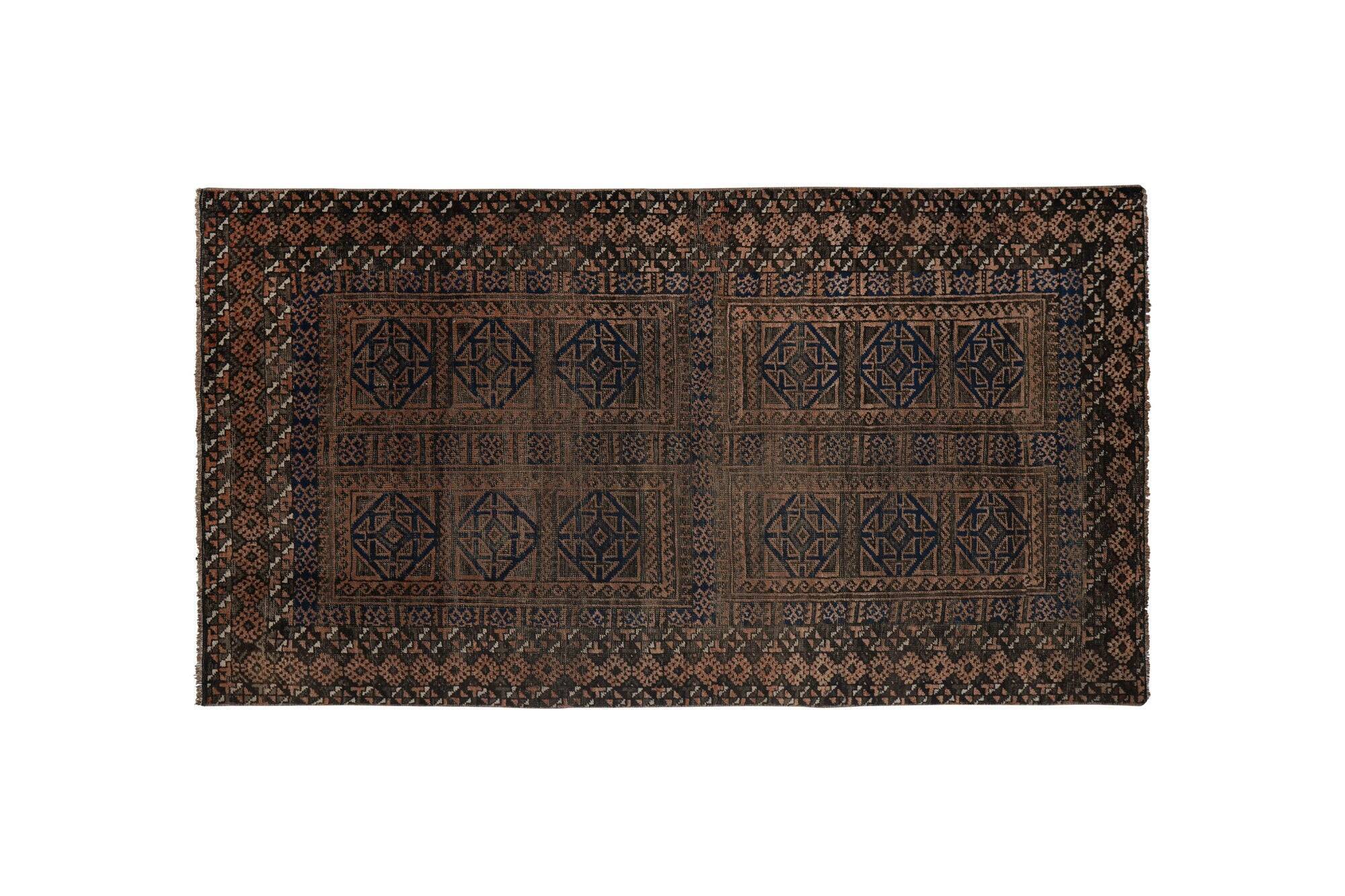 Vintage Turkish handmade rug 125x212 cm