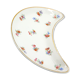 Ravier lune aux motifs de fleurs et liseré or en porcelaine de Limoges