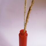 Vase en verre vintage rouge