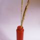 Red vintage glass vase