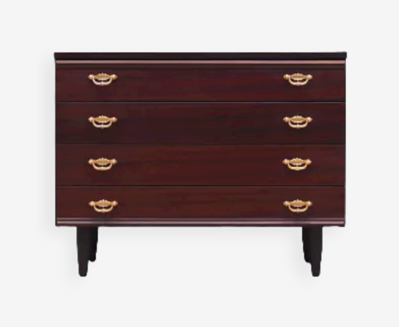 Commode en acajou, années 60, design danois, fabriqué au Danemark