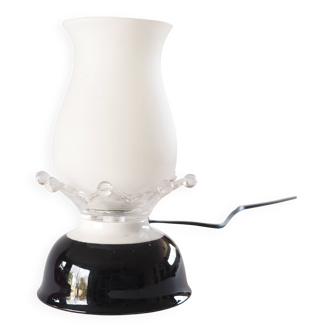 Lampe céramique et opaline