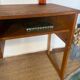 Vintage desk sled legs oak veneer
