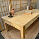 Raw wood coffee table