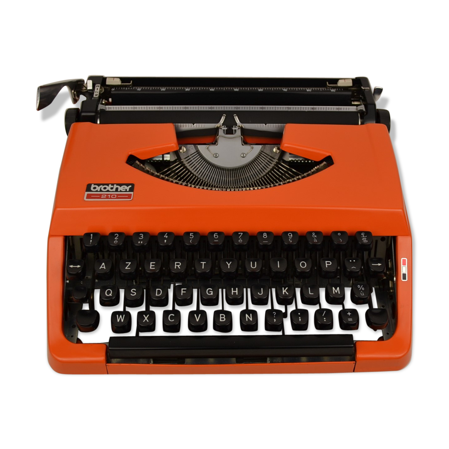 Typewriter Brother 210 orange 1970s