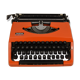 Typewriter Brother 210 orange 1970s