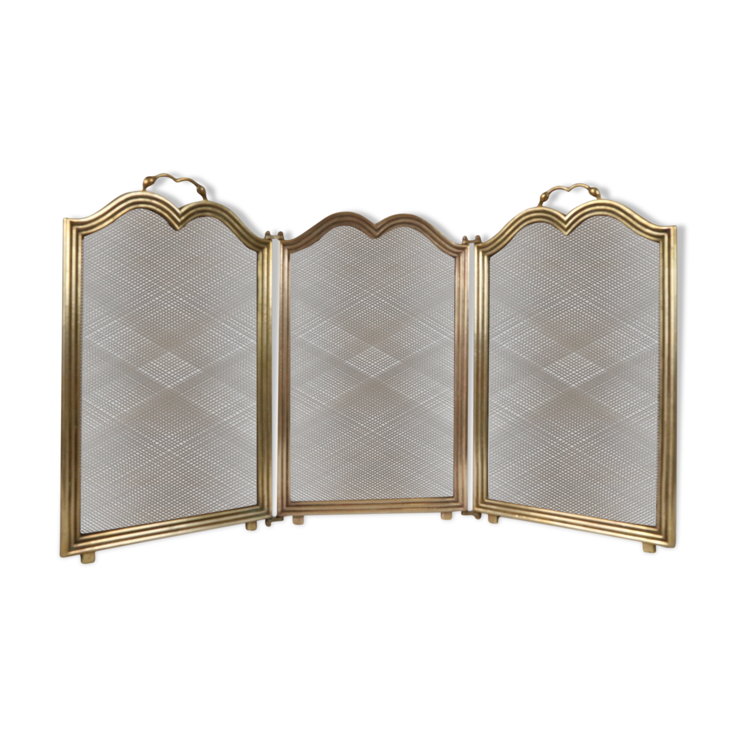 Firewall with three brass components with handles, made in Italy