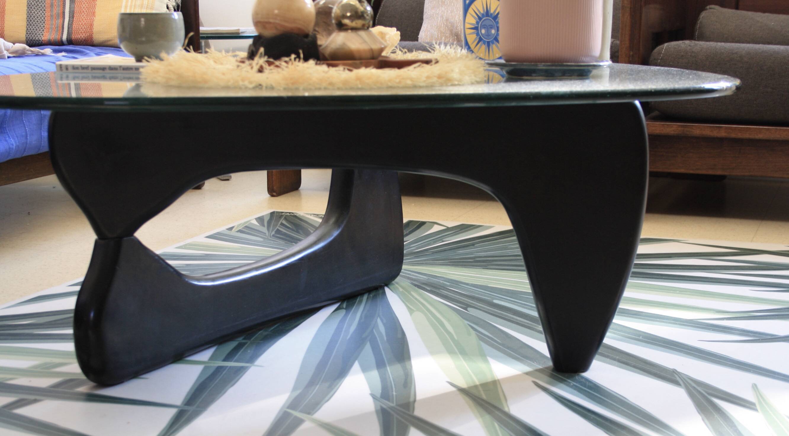 Table basse Isamu Noguchi  bois et verre