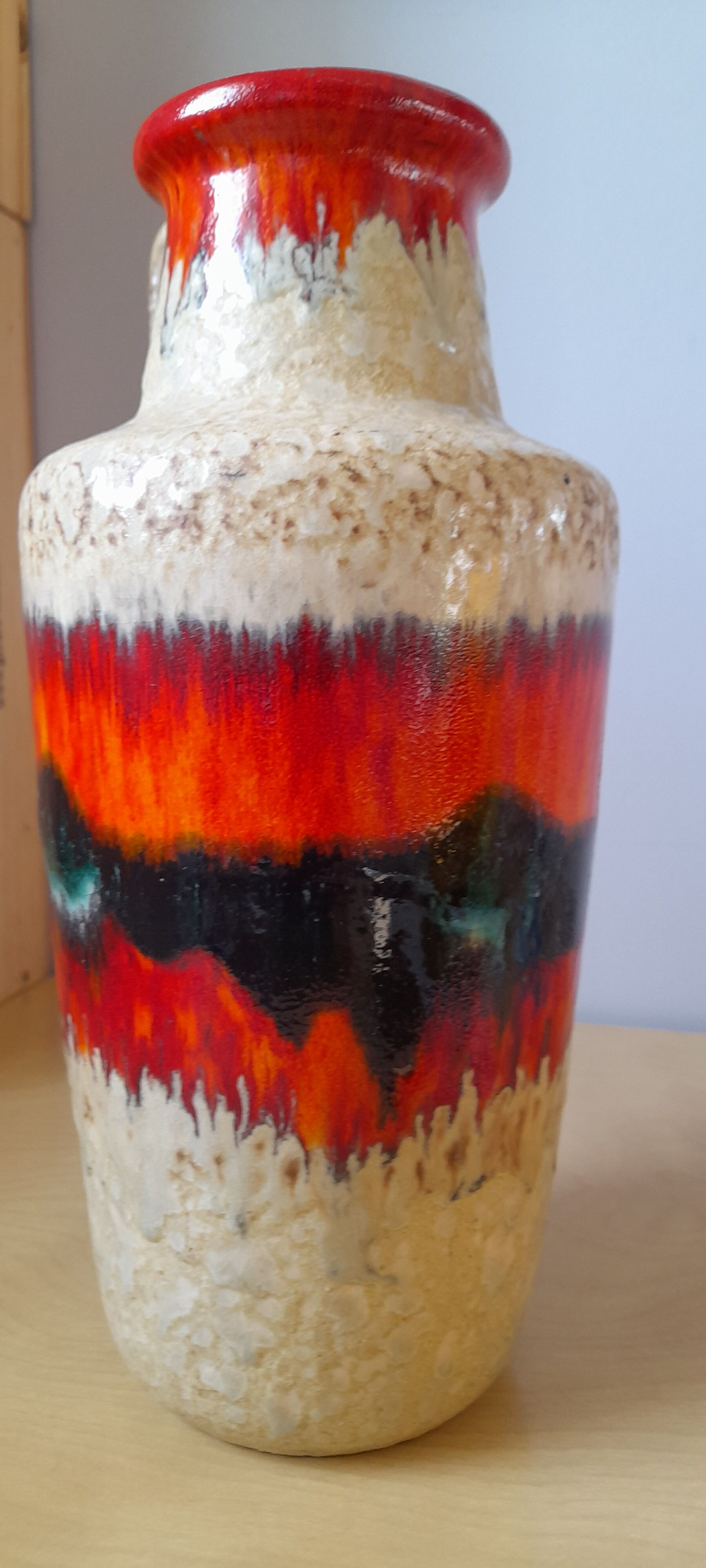 Vase fat lava 70s