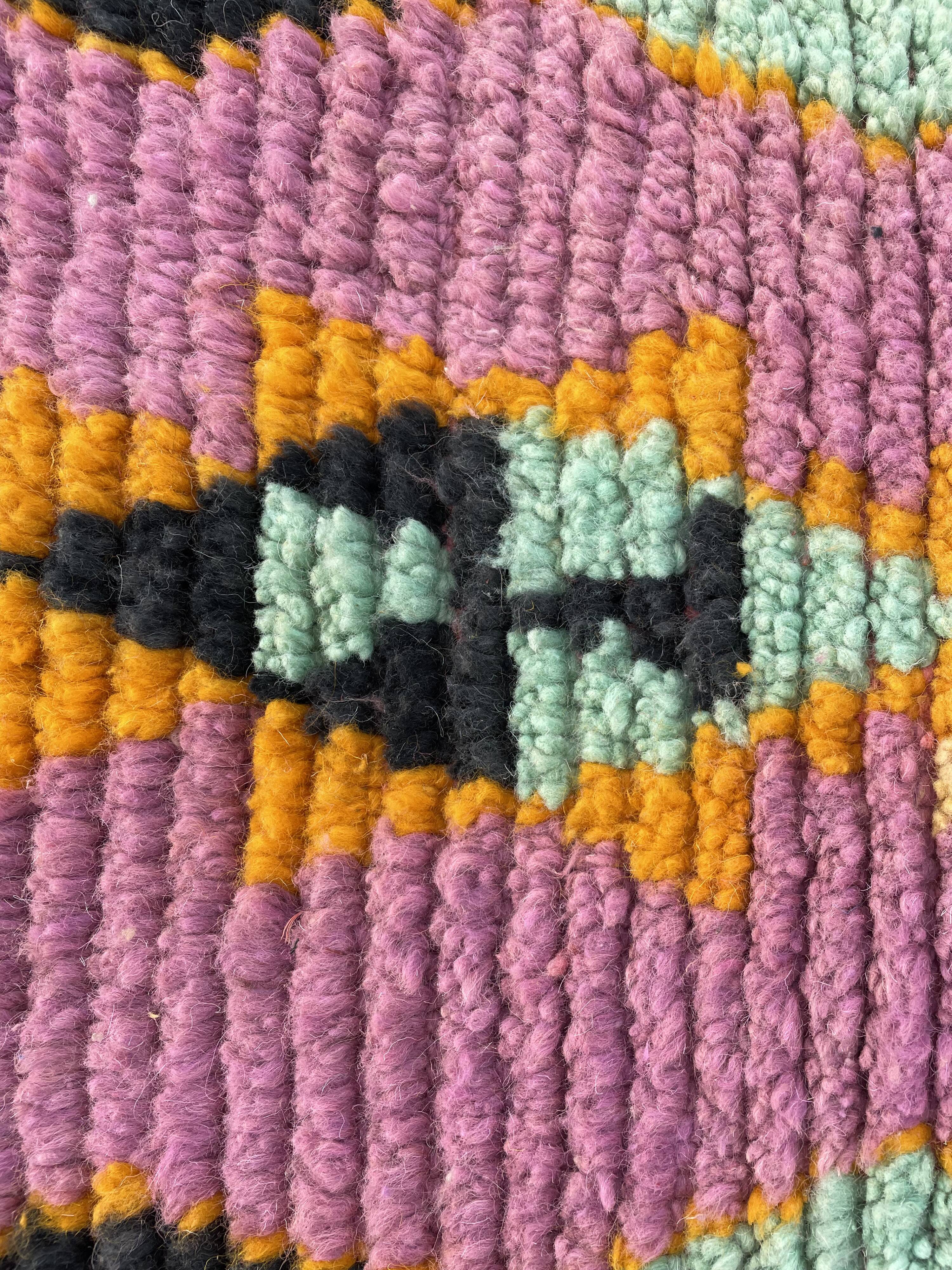 Long carpet corridor Berbere Boujad wool