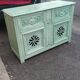 Buffet in painted and patinated mahogany wood dating from the late nineteenth century