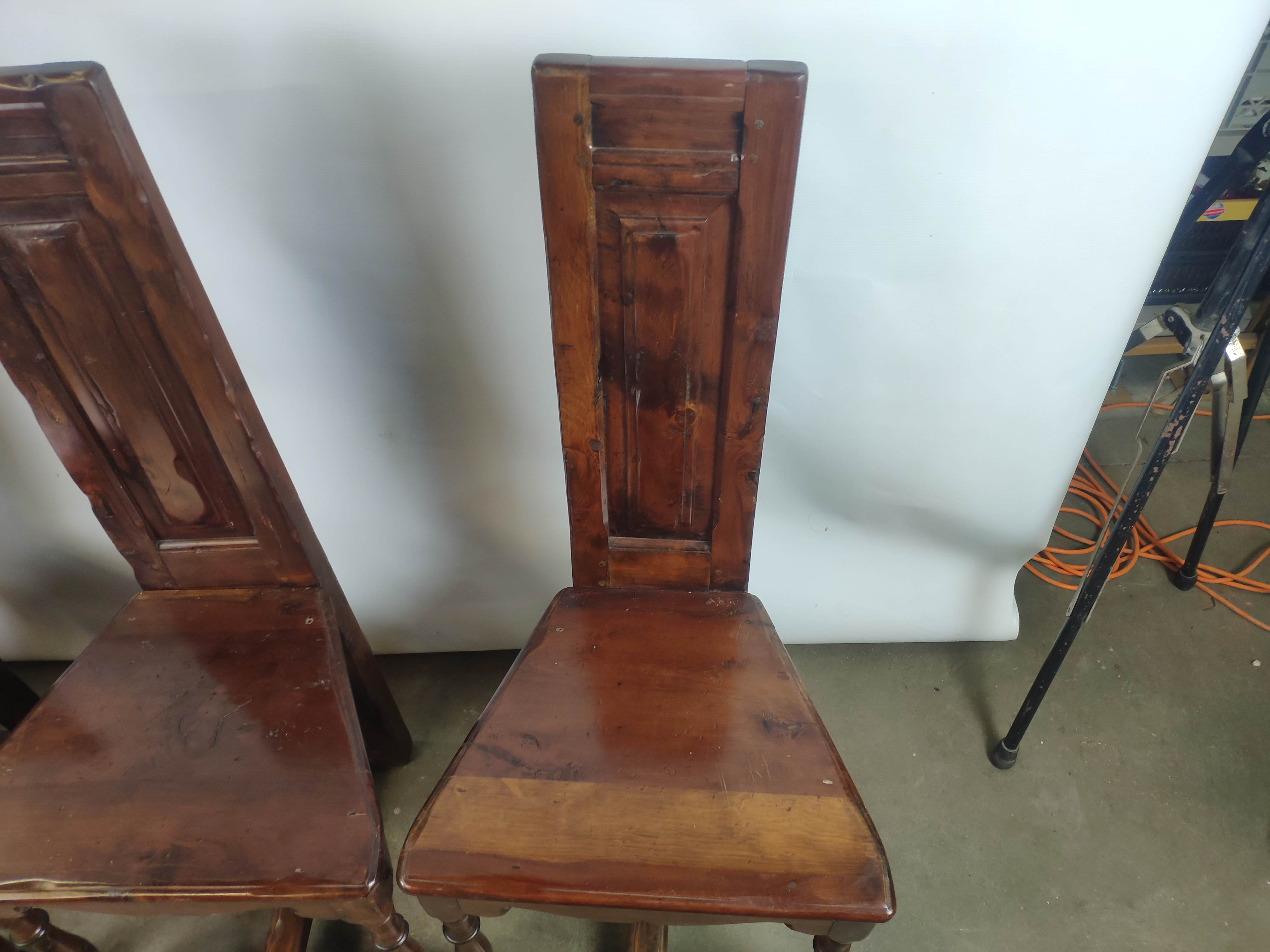 Renaissance moulded walnut chairs