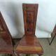 Renaissance moulded walnut chairs