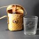 Spa wicker basket with Vichy glass