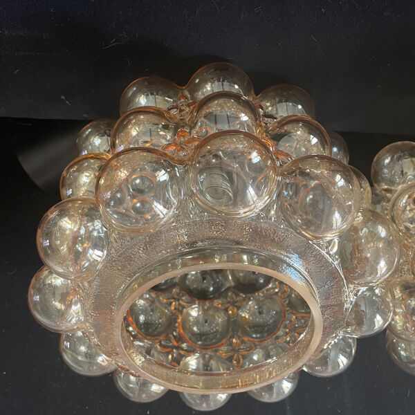 Suspensions bubble Helena Tynell Limburg verre lampe 1970 design