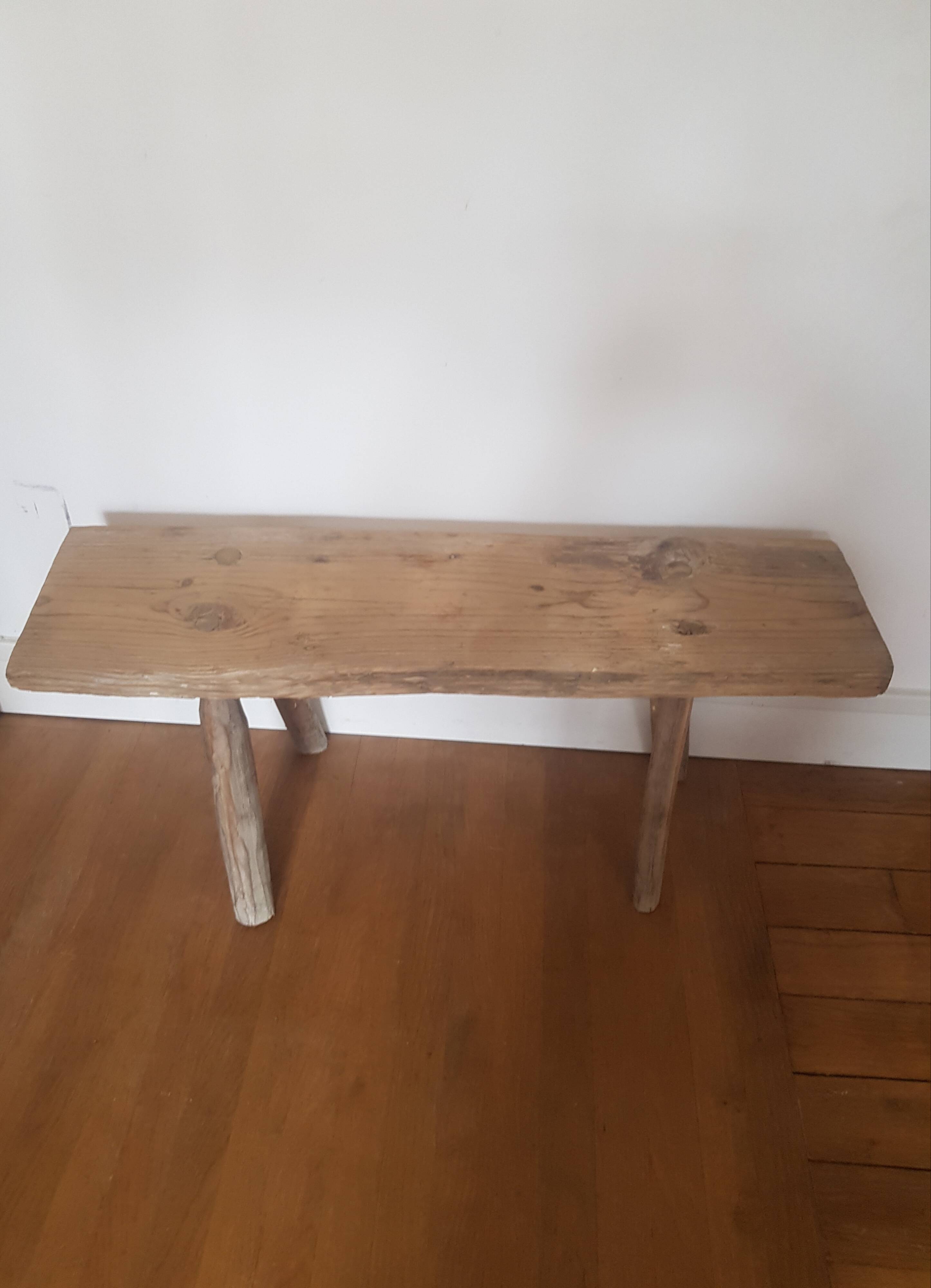 Small wooden bench