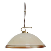 Suspension en verre de Murano italien Vetrofond avec des accessoires en laiton, années 1980.
