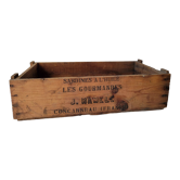 Caisse en bois "sardines à l´huile"
