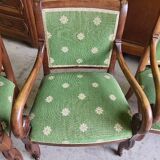 Set of 4 Empire style armchairs with cross
